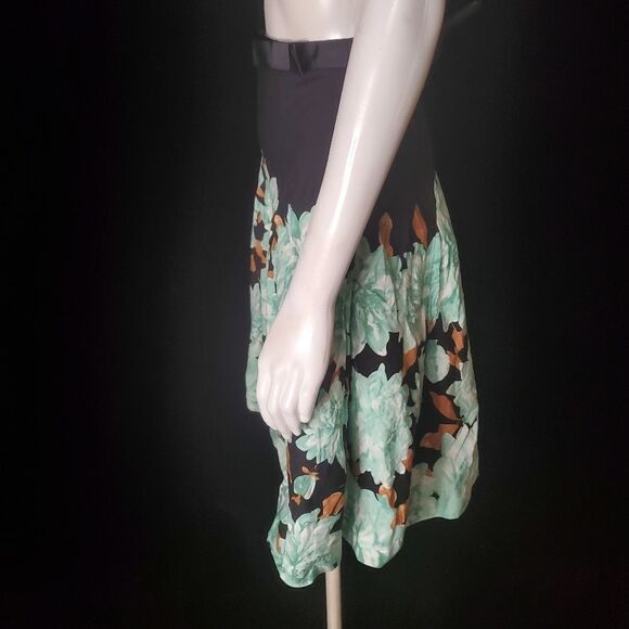 Speechless Black, Blue, & Brown Floral Skirt (7) - Picture 4 of 6
